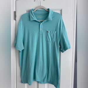 Vineyard Vines Men's Aqua Polo Shirt